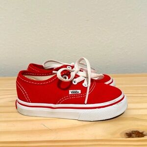 Vans Red Toddler Lace Up